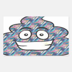 Sticker Rectangulaire hologramme émoji