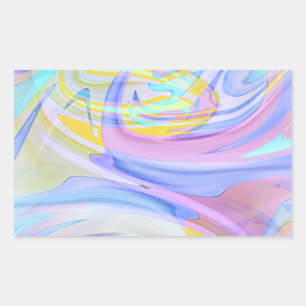 Sticker Rectangulaire hologramme pastel