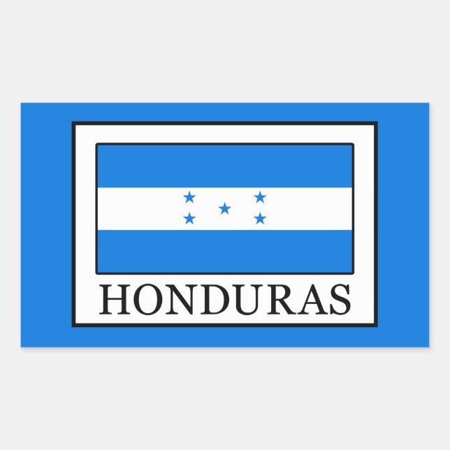 Sticker Rectangulaire Honduras (Devant)