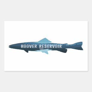 Sticker Rectangulaire Hoover Réservoir Ohio Fish