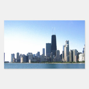 Sticker Rectangulaire Horizon de Chicago