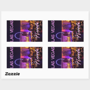 Sticker Rectangulaire Horizon de Las Vegas Nevada  