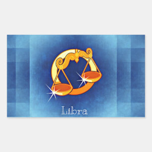 Sticker Rectangulaire horoscope de libra
