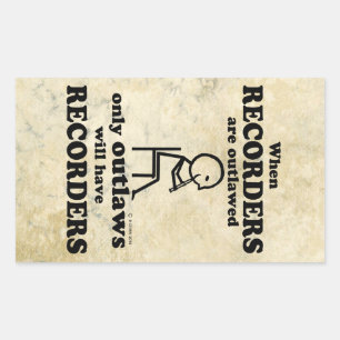 Sticker rectangulaire hors-la-loi