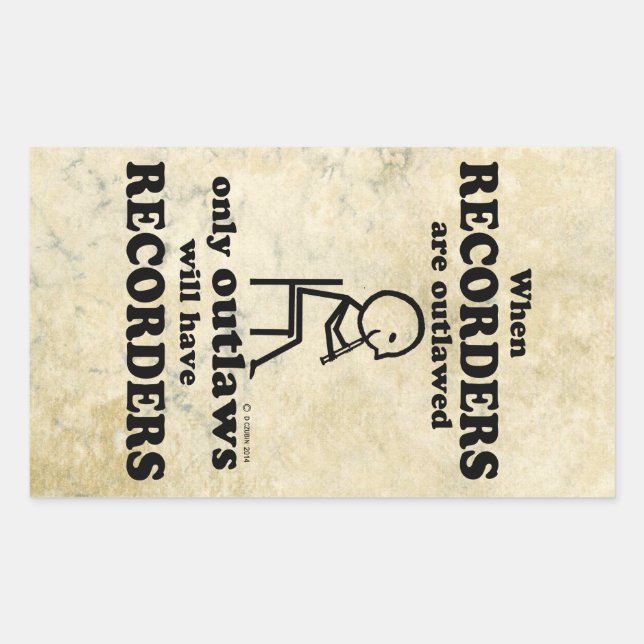Sticker rectangulaire hors-la-loi (Devant)
