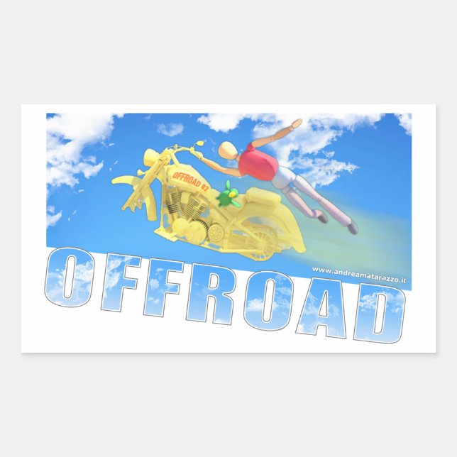Sticker Rectangulaire Hors route - 02 (Devant)