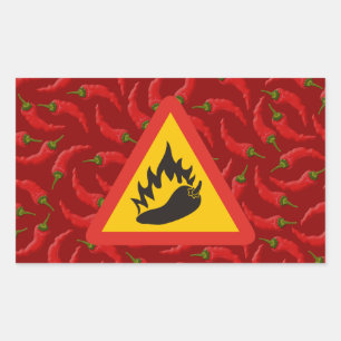 Sticker Rectangulaire Hot pepper danger