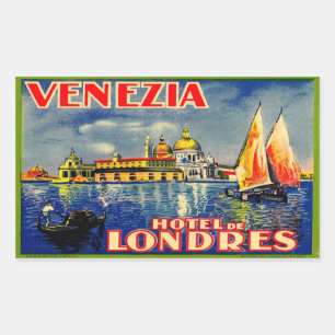 Sticker Rectangulaire Hôtel de Londres (Venise Italie)