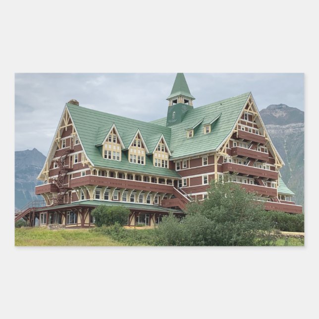 Sticker Rectangulaire Hôtel Prince de Galles - Waterton, AB (Devant)