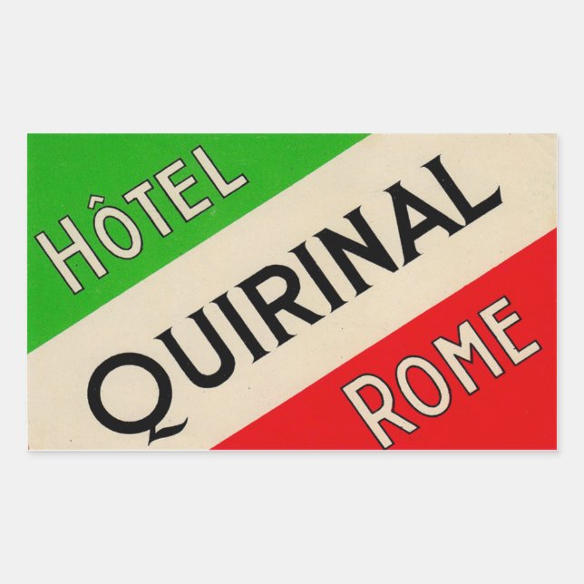 Sticker Rectangulaire Hotel Quirinal (Rome Italie) (Devant)