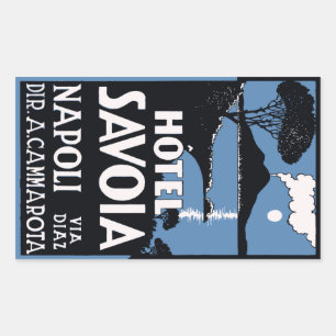 Sticker Rectangulaire Hotel Savoia (Napoli - Italy) Vector format