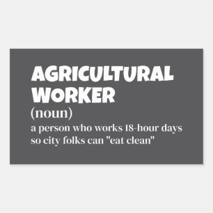 Sticker Rectangulaire Humour agricole - Cadeau de travailleur agricole