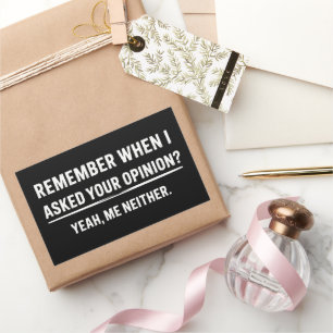 Sticker Rectangulaire Humour Amusant Vous Souvenez-vous Quand J'ai Deman