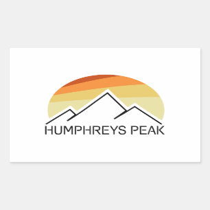 Sticker Rectangulaire Humphreys Peak Retro