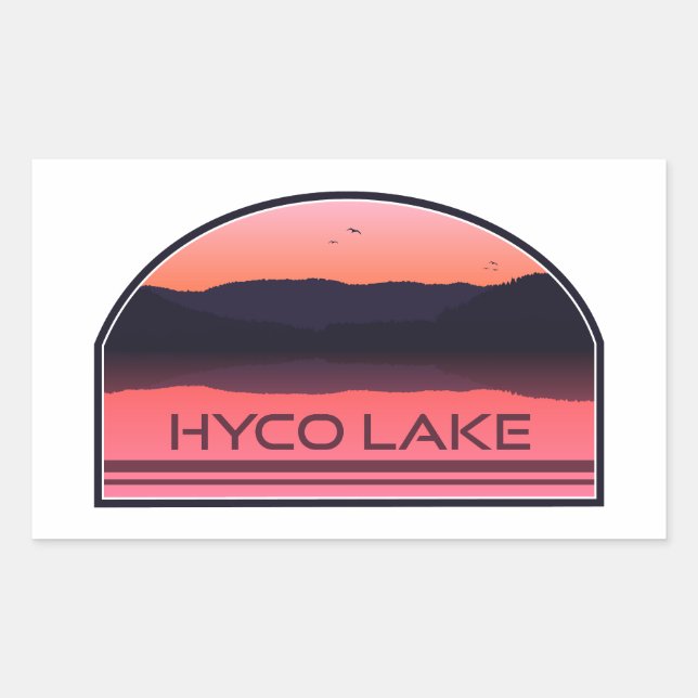 Sticker Rectangulaire Hyco Lake North Carolina Red Sunrise (Devant)