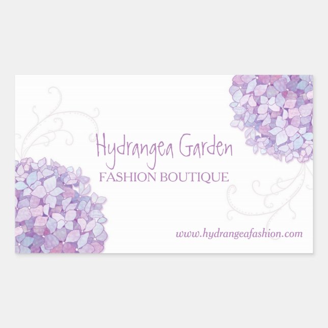 Sticker Rectangulaire Hydrangée violette (Devant)