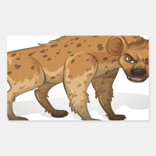 Sticker Rectangulaire Hyène