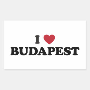 Sticker Rectangulaire I Coeur Budapest Hongrie