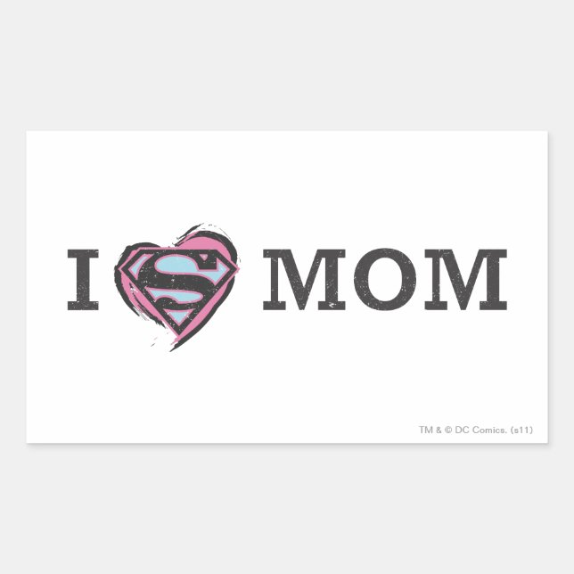 Sticker Rectangulaire I Heart Maman (Devant)