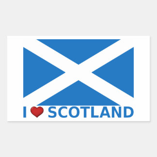 Sticker Rectangulaire I Heart Scotland