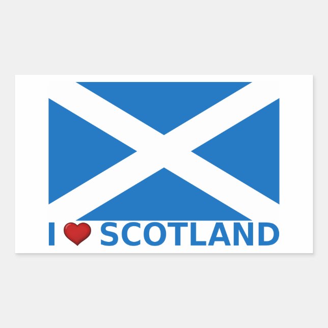 Sticker Rectangulaire I Heart Scotland (Devant)