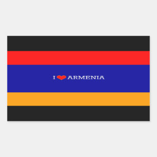 Sticker Rectangulaire I Love Armenia