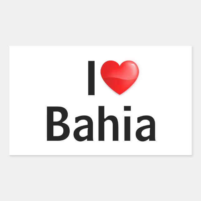 Sticker Rectangulaire I love Bahia (Devant)