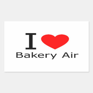 Sticker Rectangulaire I Love Bakery Air