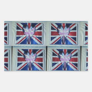 Sticker Rectangulaire I Love England Art Print