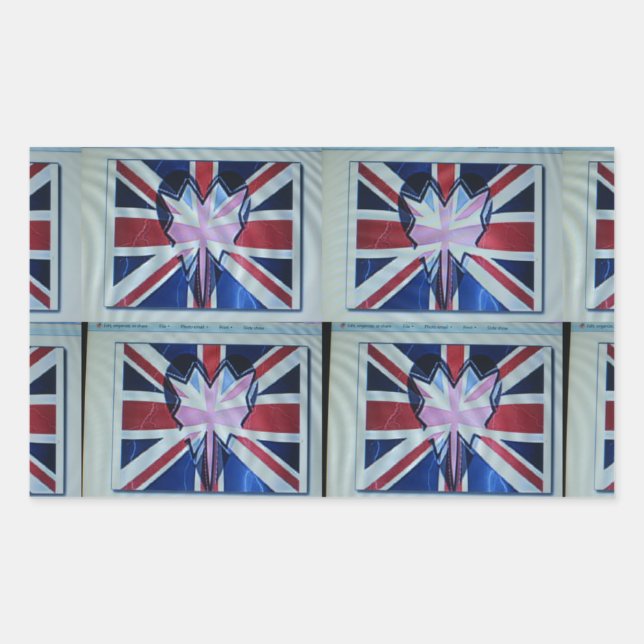 Sticker Rectangulaire I Love England Art Print (Devant)