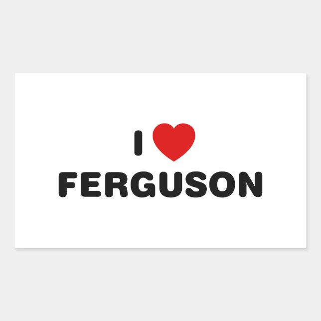 Sticker Rectangulaire I Love Ferguson Missouri (Devant)