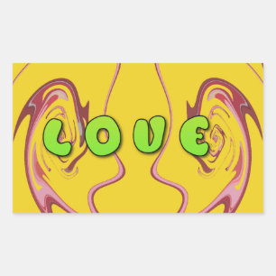 Sticker Rectangulaire I love Jamaica