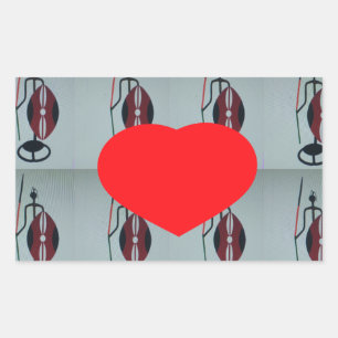 Sticker Rectangulaire I Love Kenya Art Print