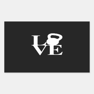 Sticker Rectangulaire I Love Kettlebells