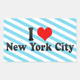 Sticker Rectangulaire I Love New York City, États-Unis