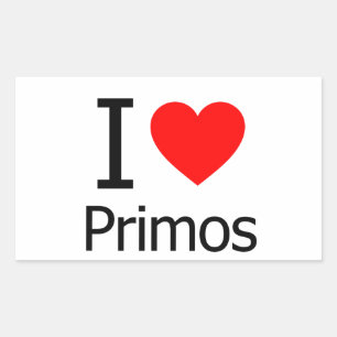 Sticker Rectangulaire I Love Primos