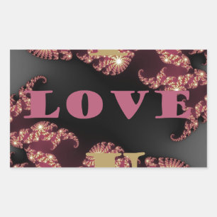 Sticker Rectangulaire I Love You Cosmic Constellation Motif Art Design