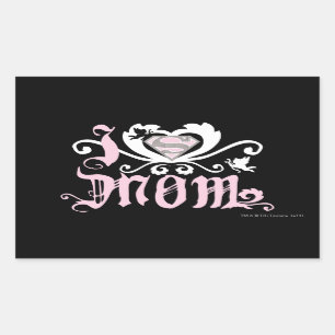 Sticker Rectangulaire I rose de maman de coeur