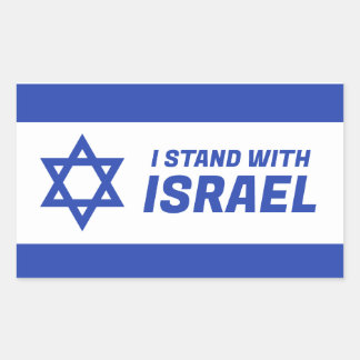 Sticker Rectangulaire I Stand with Israel