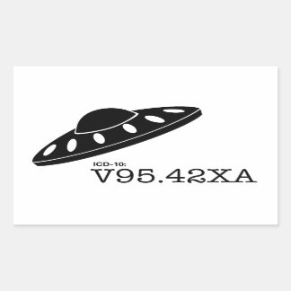 Sticker Rectangulaire ICD-10 : V9542XA - Accident de vaisseau spatial