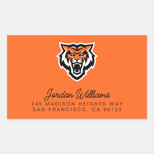 Sticker Rectangulaire Idaho State University Bengals Spirit Design (Devant)