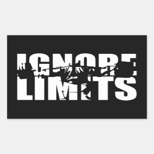 Sticker Rectangulaire IGNORE LIMITS - Exercice de la journée de la jambe