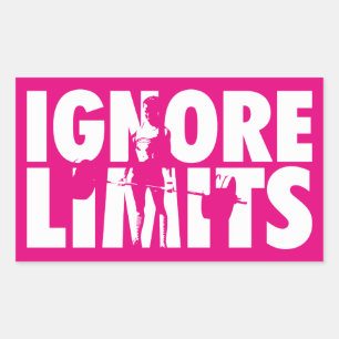 Sticker Rectangulaire IGNORE LIMITS - Motivation pour l'haltérophilie de