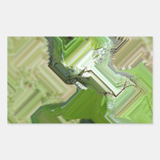 Sticker Rectangulaire Iguane vert (Devant)