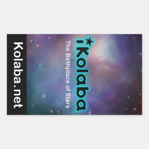 Sticker Rectangulaire iKolaba le lieu de naissance de l'autocollant