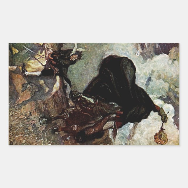 Sticker Rectangulaire Il A Vu La Montée Du Gobelin (Devant)