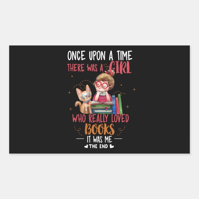 Sticker Rectangulaire Il Était Une Fois Une Fille Qui Livrait Vraiment (Devant)