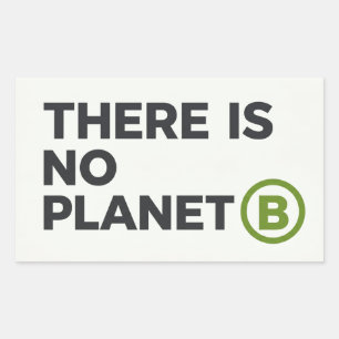 Sticker Rectangulaire Il n'y a pas de planète B environnementaliste