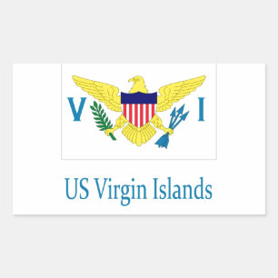 Sticker Rectangulaire Îles Virgin