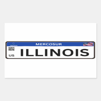 Sticker Rectangulaire Illinois Mercosur